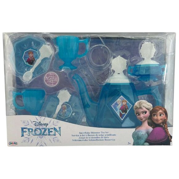Disney Frozen Snowflake Shimmer Tea Set / 10 Pieces - Picture 1 of 3